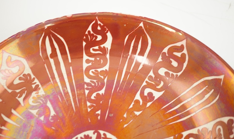 William De Morgan (1839-1917): A ruby lustre dish